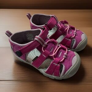 NEW $55 Keen Toddler Seacamp II Washable Sandals Size 7 Water Play Shoes Pink